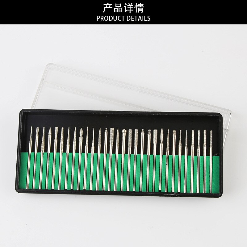 Ewt 30 stuks/set hardmetaal manicure pedicure elektrische nagelkunst zilveren vijl boorset 3/32 vijl schacht nagelkunst gereedschap
