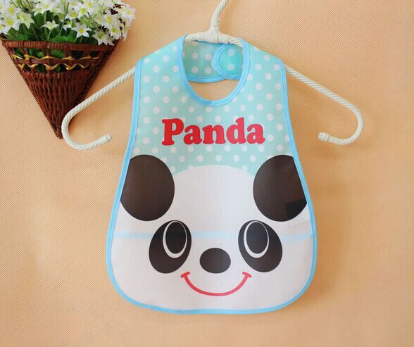 30 pz/lotto all'ingrosso! Bavaglini per bambini impermeabile elefante cartone animato bavaglini per bambini marchio abbigliamento asciugamano accessori per bambini: panda