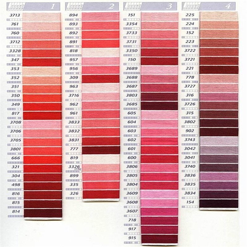 KOKNIT 100/150/200/250pcs Cross Stitch Threads Floss Random Rainbow Color Sewing Skeins Embroidery Thread Skein DIY Sewing Tools