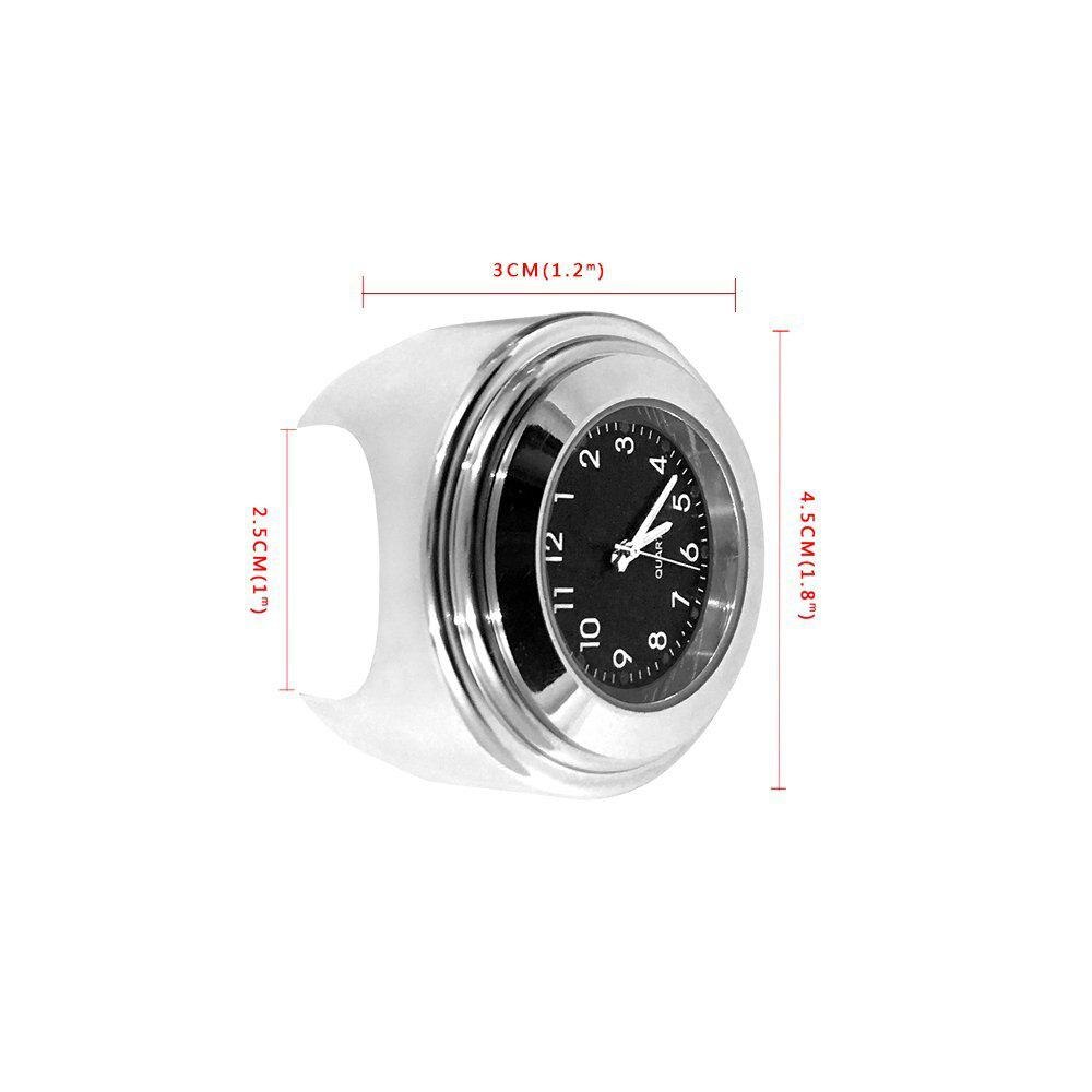 22-25MM Motorrad Lenker Uhr Thermometer Moto Lenker Montieren Zifferblatt Uhr Uhr Thermometer Temp Gauga für Yamaha Kawasaki