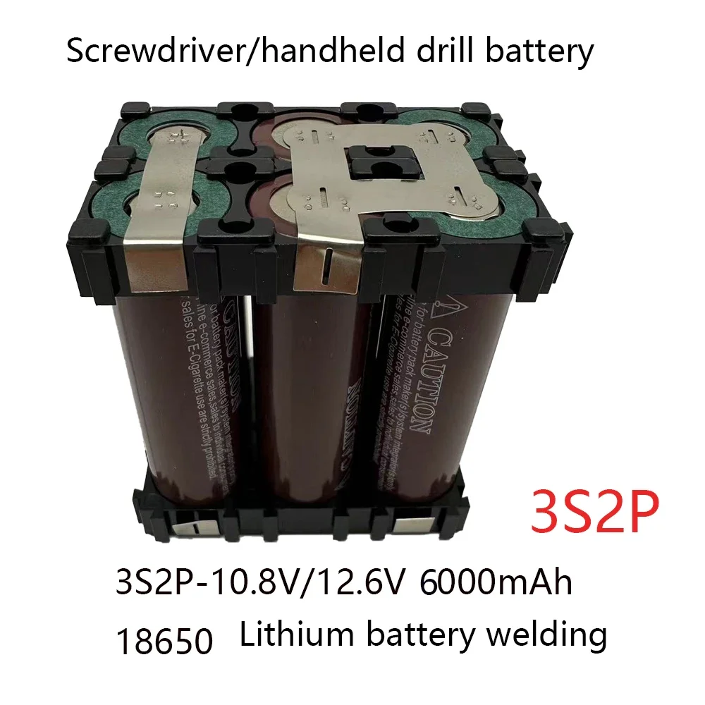 Pacote de bateria de solda personalizada, 2S1P, 3S2P, 4S1P, 4S2P, 4S2P, 5S1P, 5S2P, 18650, bateria HG2, 3000mAh, 6000mAh bateria, 7.4V a 25.2V: CÉU AZUL