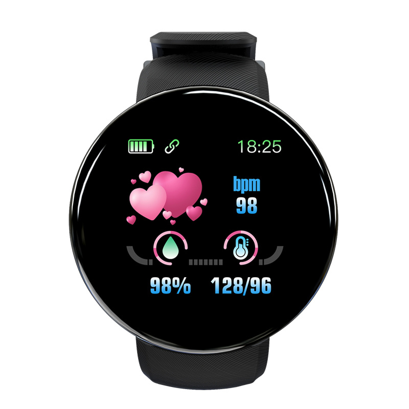 D18 Bluetooth montre intelligente hommes tension artérielle Smartwatch femmes hommes montre étanche Sport Tracker WhatsApp pour les téléphones Android Ios