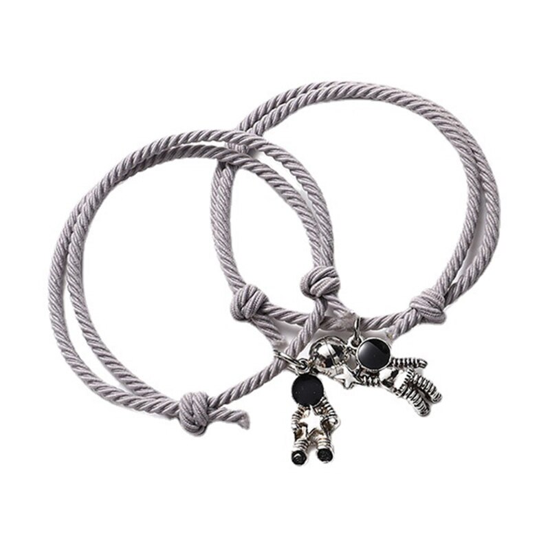 ANGELADY-pulsera de la Amistad minimalista para parejas, Kit de pulsera de distancia magnética trenzada, 2 unidades: Astronaut 5