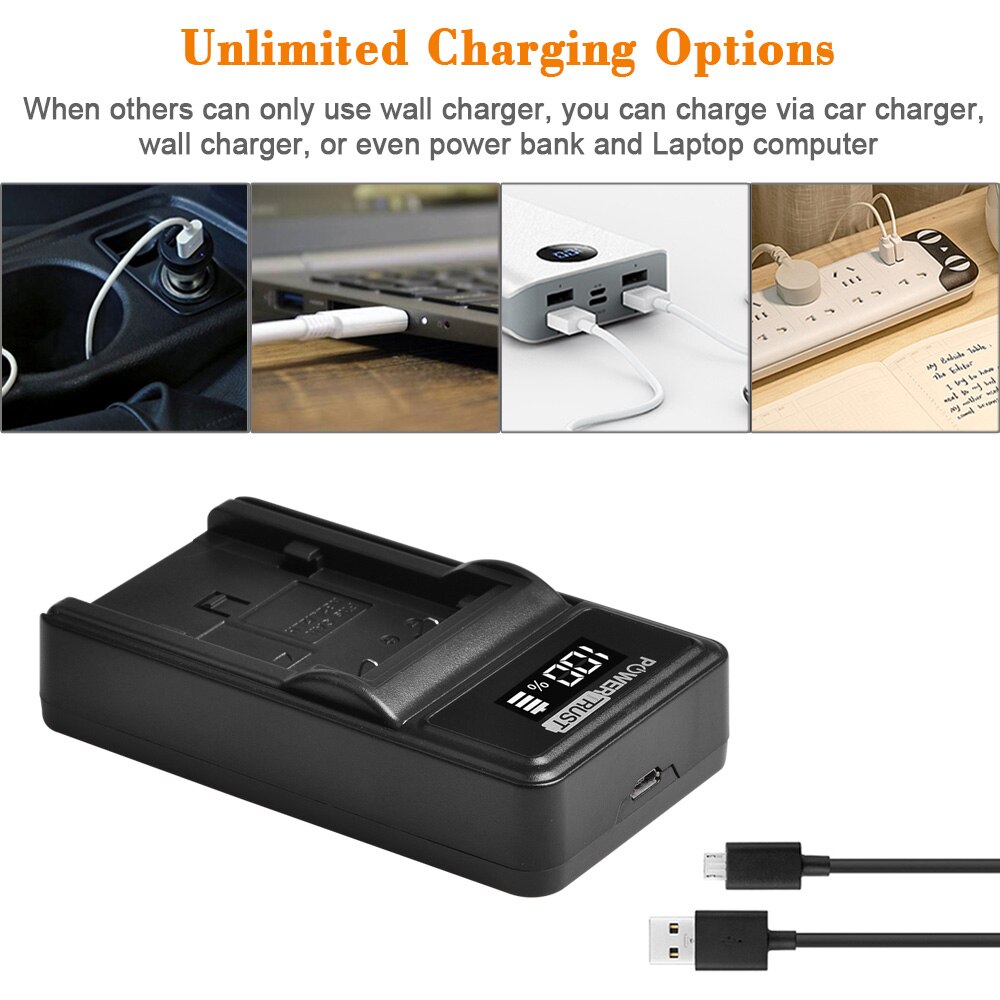 2Pack 1400mAh NB-2L NB-2LH NB2LH Battery + LED USB Charger for Canon PowerShot G7 G9 S30 S40 S45 S50 S60 S70 S80 DC410