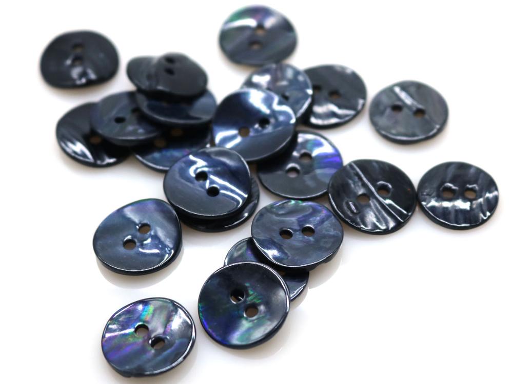 20pcs/lot 11mm/12mm/15mm/22mm natural dyed dark blue real shell button 2 holes button