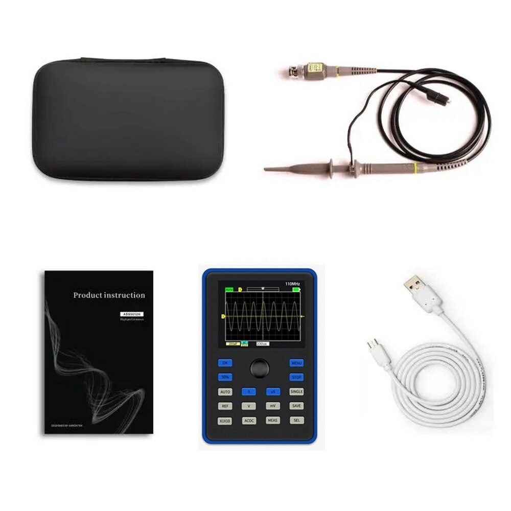 DSO FNIRSI PRO Digital Oscilloscope Handheld Portable 5M Bandwidth 20 MSps Oscilloscopes Sampling Rate with Crocodile Clip Probe