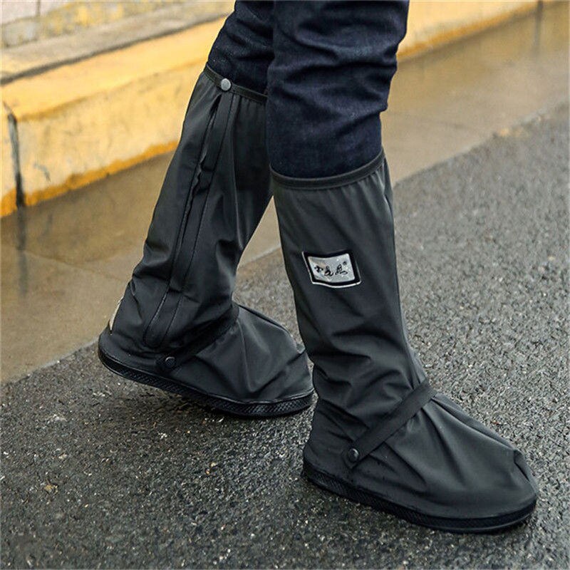 Waterproof Reusable Motorcycle Cycling Bike Rain Boot Shoes Covers Rainproof Shoes Cover Rainproof Thick