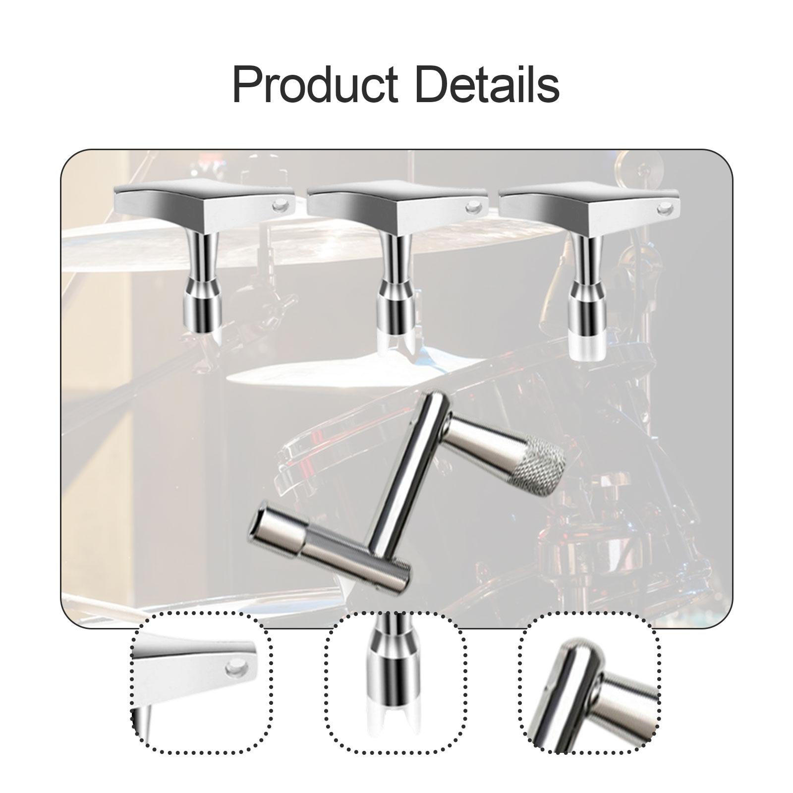 4 stks/set Drum Key Tuning Wrench Percussie Deel Hoofd Vervanging Boor Drum Key Handje voor Muziekinstrumenten Percussie