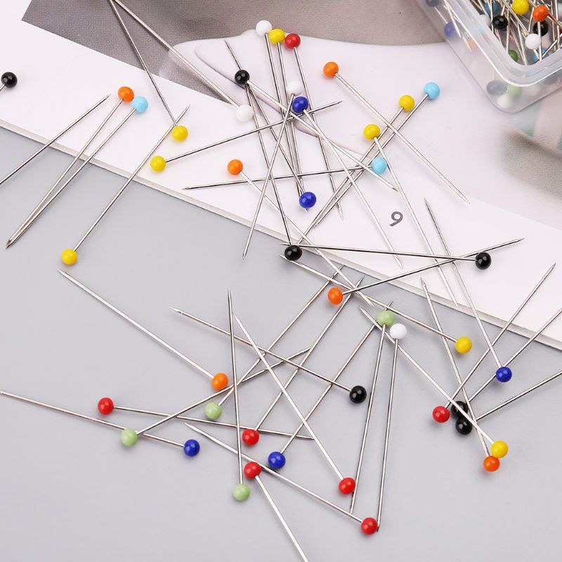 250pcs Round Glass Ball Head Pins DIY Quilting Tool Sewing Standard Pin Accessories School Office Binding Supplies Stationery