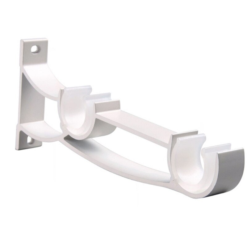 Supports à Double tringle à rideau, 1 pièce, support de quincaillerie de fenêtre, décoration de la maison, montage latéral, facile à installer
