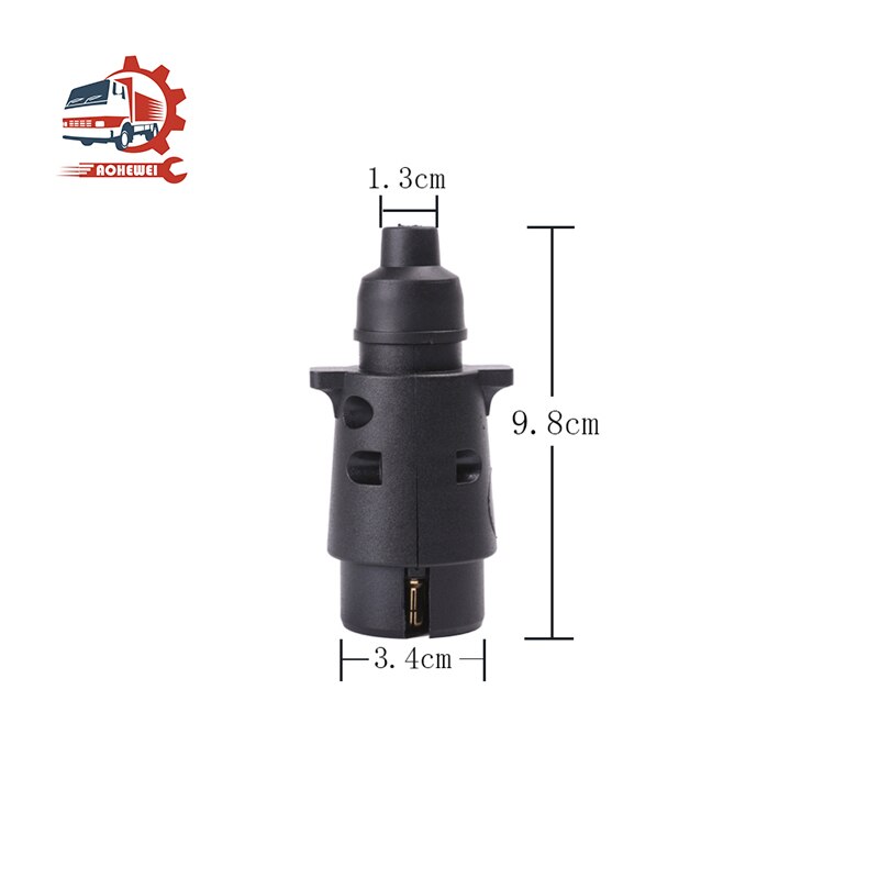 AOHEWEI 7 Pin Trailer Connectors 2x Truck Plug 6 Metre Extension Lead Cable Couplings Socket Adapter Towbar Towing for Caravan