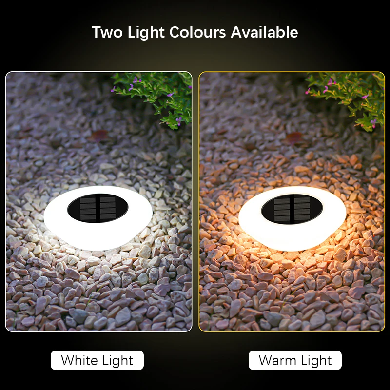 1/4 stk. solcellelamper, udendørslampe , 360 ° led-gulvlamper vandtætte med tænd/sluk til have, gårdsplads, indkørsel, terrasse, græsplæne 1/4 stk.