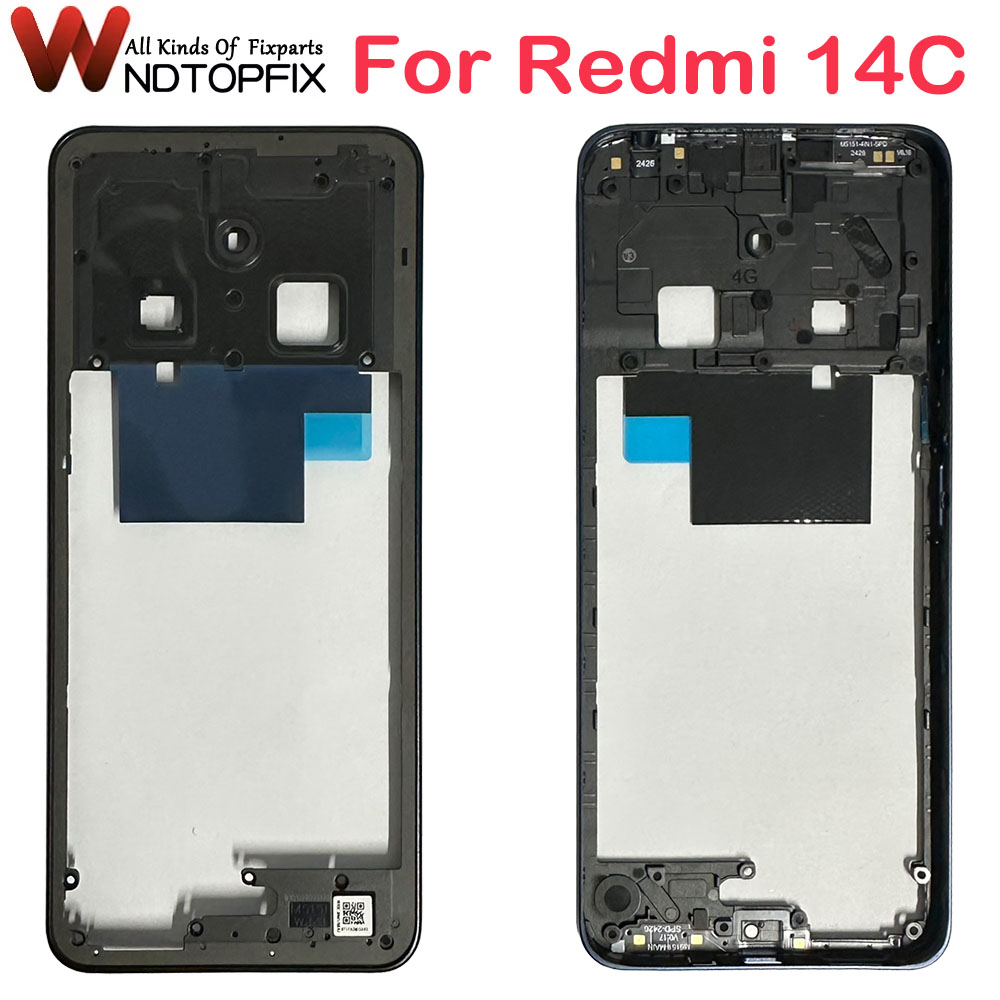 For xiaomi redmi 14c 2411 drn 47c midtramme lcd-skjerm frontramme husramme chassisplate reservedeler