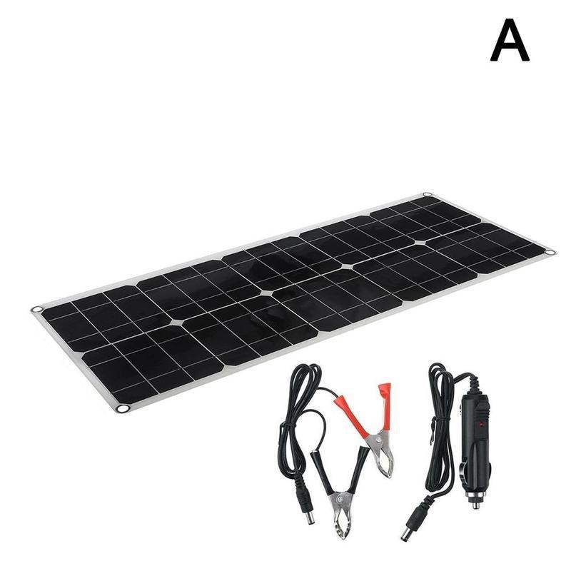Solbatteripanel dobbelt usb 18v/5v+10/20/30/40a/50a solcelle regulator controller til udendørs campingbil båd solbatteri: Kun solpanel