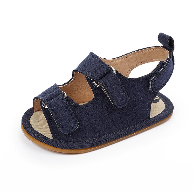 Nowe śliczne buty niemowlę dziewczynki oddychająca miękka sandały antypoślizgowe gumowe sandały na płaskim obcasie pierwsze buty robić chodzenia maluch sandały: niebieski / 0-6 miesięcy