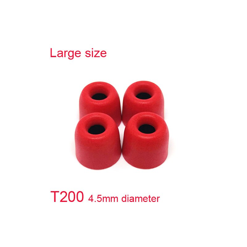 ANJIRUI T200 (LMS) caliber Ear Pads Memory Foam tips Sponge T200 ear pads cotton for in ear headphone C set Headsets accessories: T200 L 13.5mm red