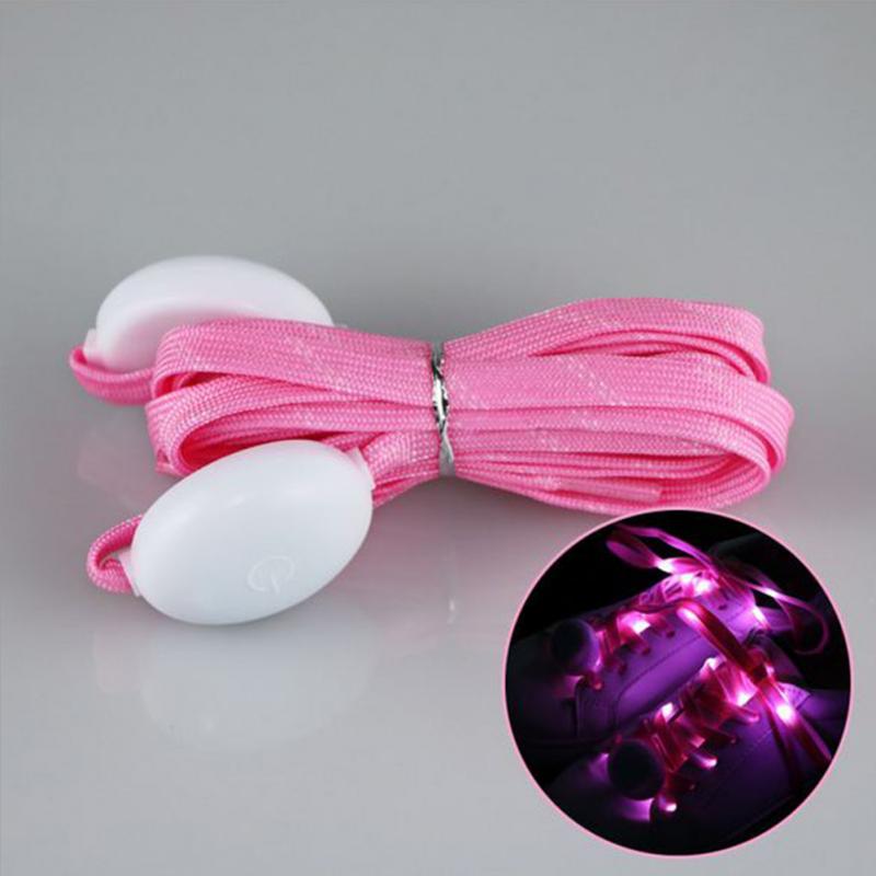 LED clignotant lacet multicolore lueur couleur changeante lacet nuit en cours d'exécution étanche Shoestrings 120 cm longueur