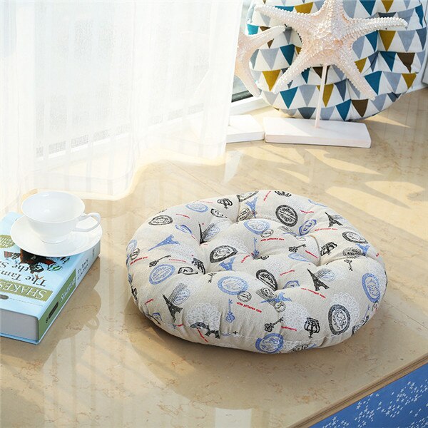 40Cm Modern Lounger Minimalism Floor Cushions Round Comfortable Print Flower Seat For Kids Home Office Soft Pillow: 6