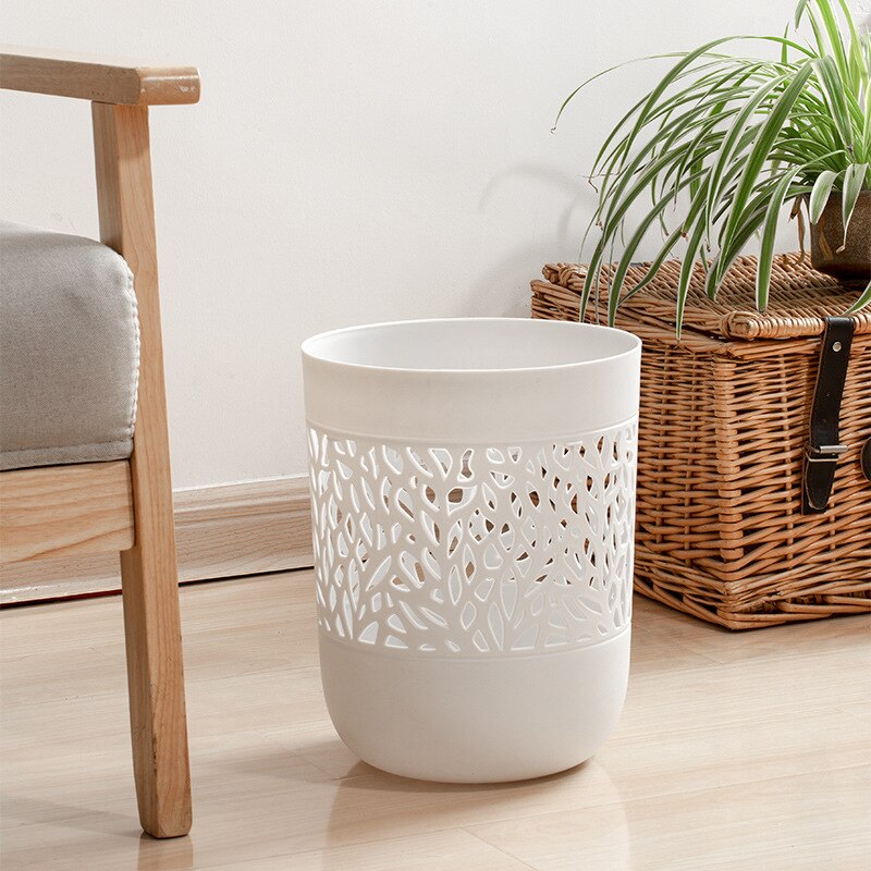 1pc Simple Waste Paper Basket Bin Household Garbage Recycling Container(16L)