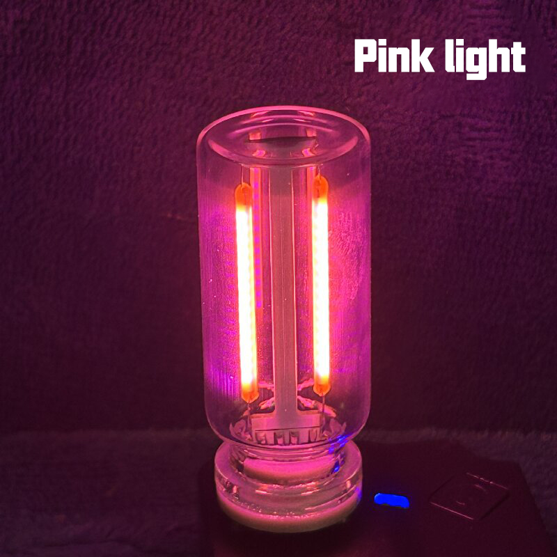 Retro usb led-glødepære med touch-dæmpning 5v retro led-pære med edison-funktion natlampe camping glødepære dekorativ led-belysning: Rgb