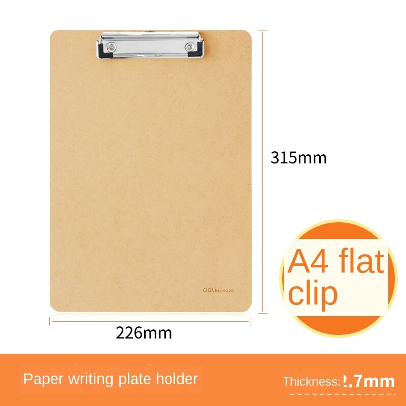 File Splint A4 Plates Writing Splint Stationery Splint Pad Cardboard Board Transparent Clip Multi-Function Folder: Red
