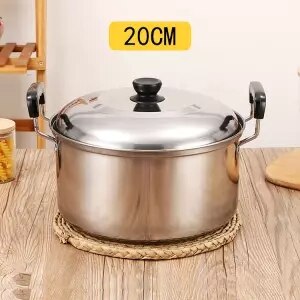 Melk Pot Roestvrij Staal Amerikaanse Soeppan Verdikking Grote Capaciteit Spill-Proof Huishoudelijke Kookpan Kokende Melk Pot Gas fornuis: 20cm
