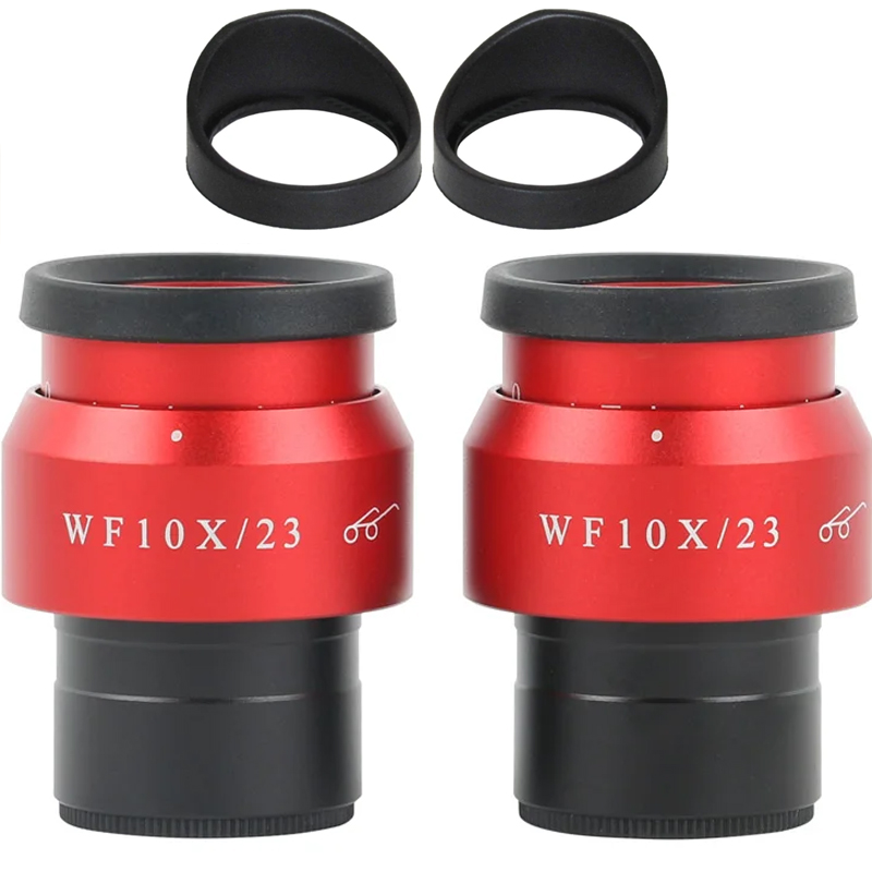 2Stck WF10X/23 Mikroskop Weitwinkel Okular Okular Eyepoint Objektiv Einstellbare Breite Feld 30mm Weitfeld Mikroskop Okular: Orange