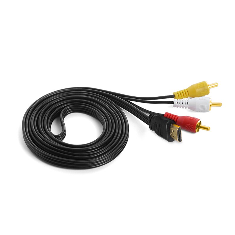 HDMI to 3RCA Video Audio Cable Converter Male to Male 1.5m AV 3RCA Converter Composite cable for TV Set-Box DV DVD PC Laptop