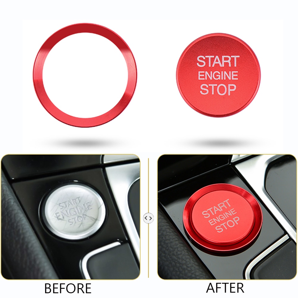 Car Engine Start Stop Button Ring Ignition Cover Trim For Golf 7 MK7 VII R Tiguan CC Arteon Passat B8 T-roc