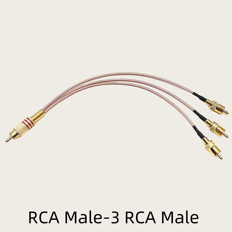 RCA auf 2X 3X RCA Männlich Weiblich Y-förmigen Splitter combiner schwanz faser RG316 kabel AV Adapter Energie verstärker Audio- kabel: MULTI / 1 P