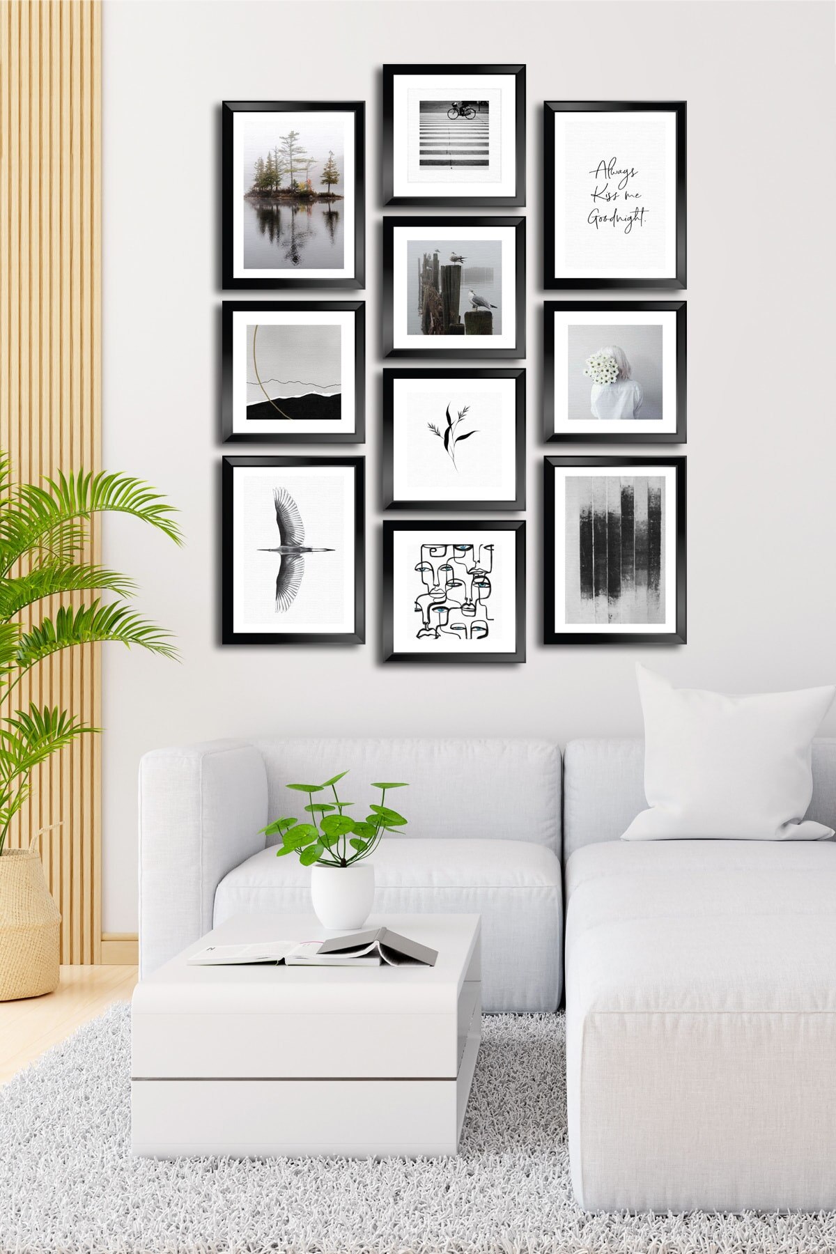 10 piece Frame Looking Mdf Table Seti Flm161