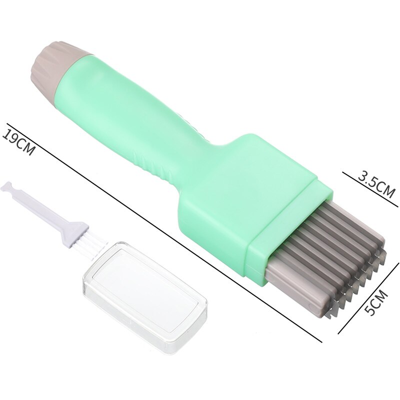 Squid Flower Knife Squid Cutting Knife Pig Skin Chicken Gizzard Knife With Adjustable Depth Cut Kidney Flower Magic Knife 1 Set: GREEN 01