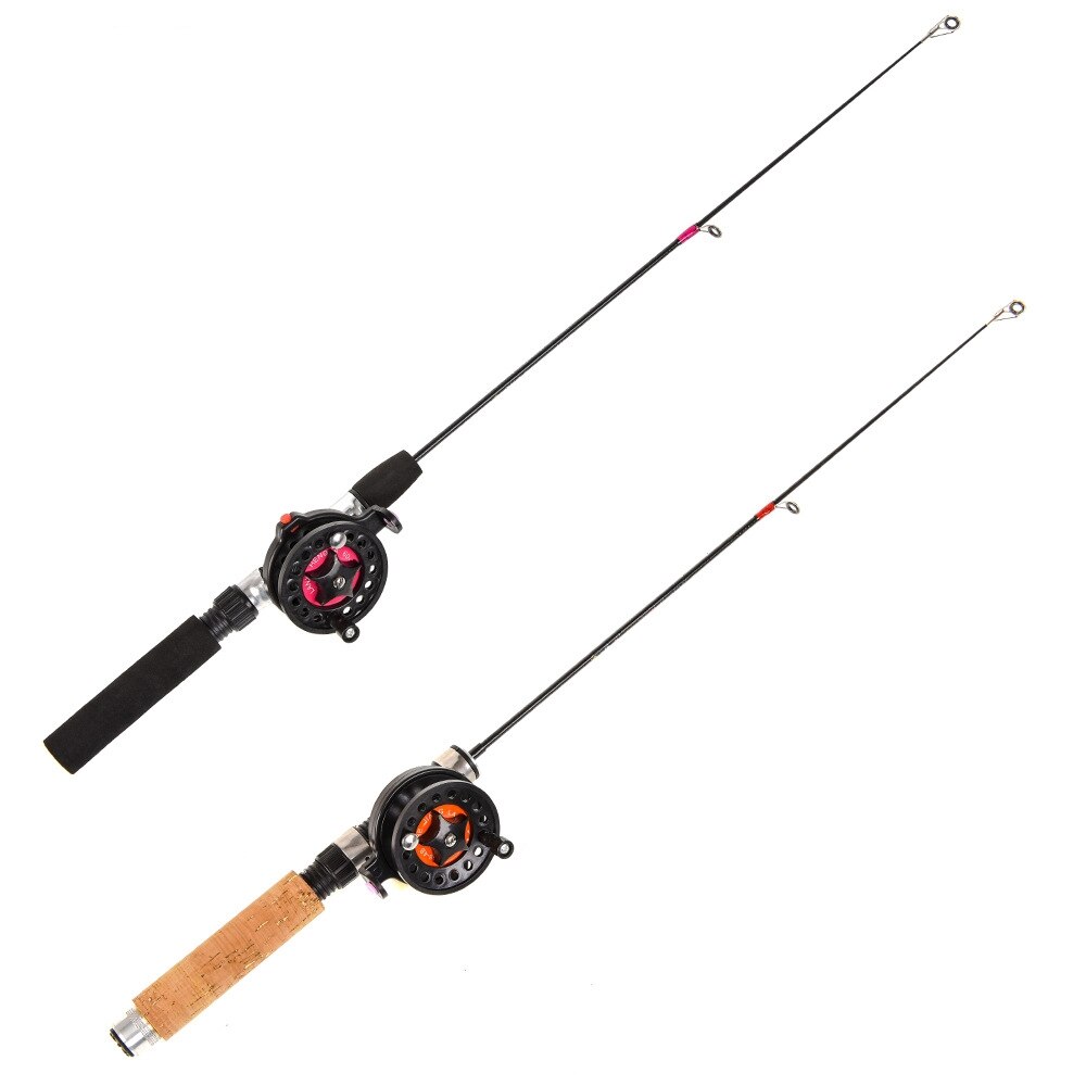 Cañas de pescar en hielo para el invierno, cañas de pescar en hielo, carretes de pesca a elegir, Combo de caña, señuelos de polo, aparejos, caña de fundición giratoria