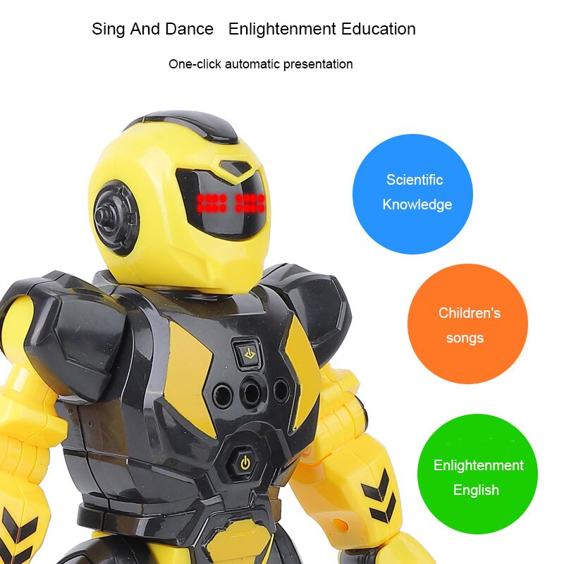 AR Intelligence Toy Robot Remote Control Intelligent Robot Music Robot USB Recharge Early Learning Intelligence rc toy for