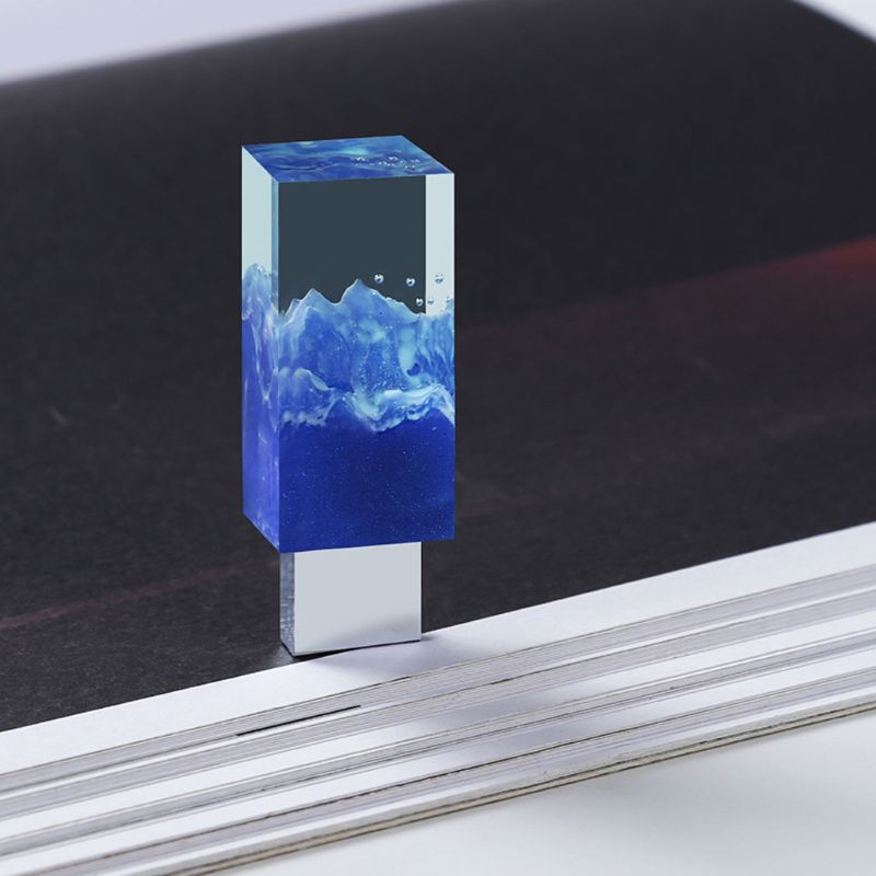 DIY Snow Mountain USB Resin Molds Set with 8G USB Driver Epoxy Resin Making Mold