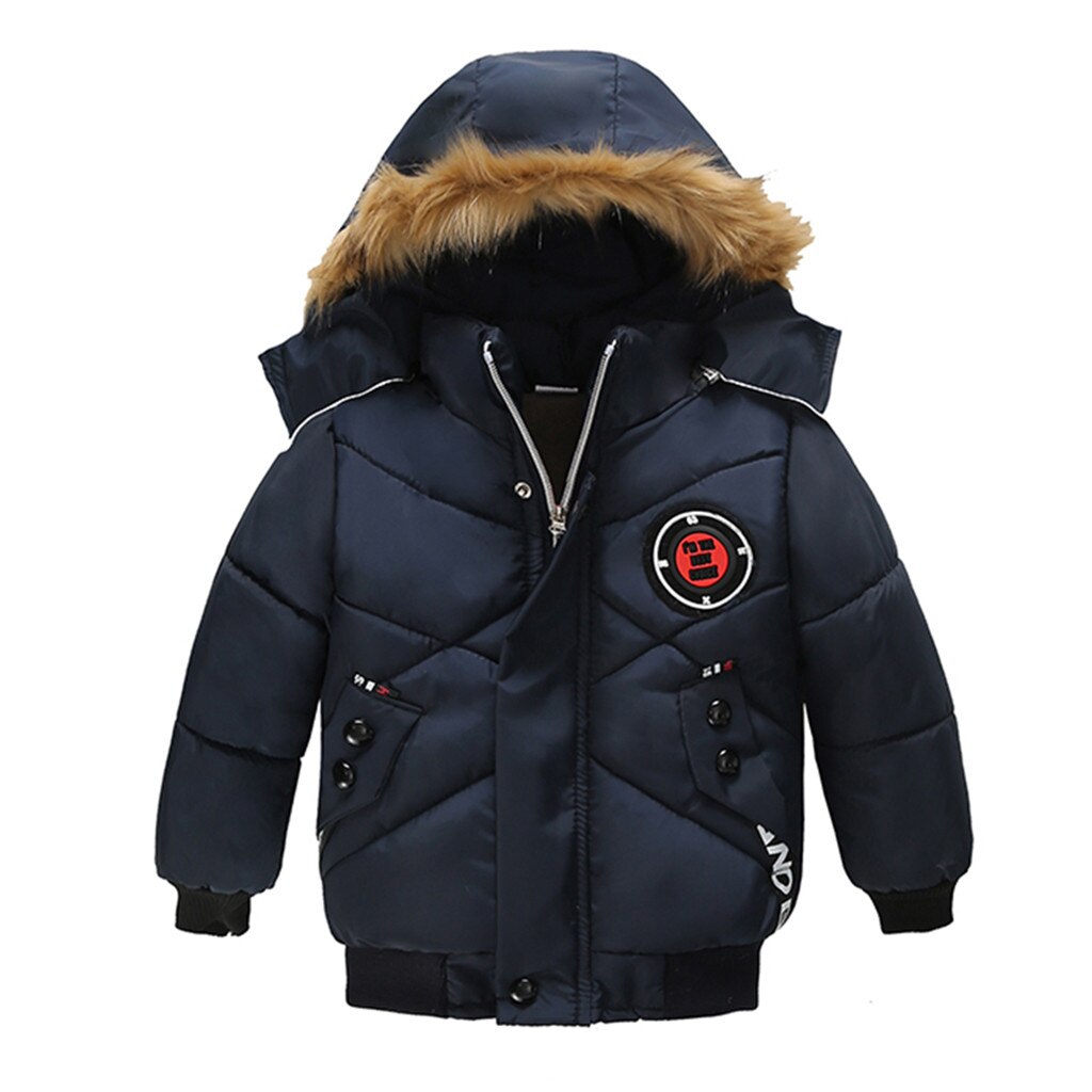 Vêtements d'extérieur pour enfants polaire manteau à capuche enfants vêtements coupe-vent confortable garçons filles vestes automne hiver: Bleu / L
