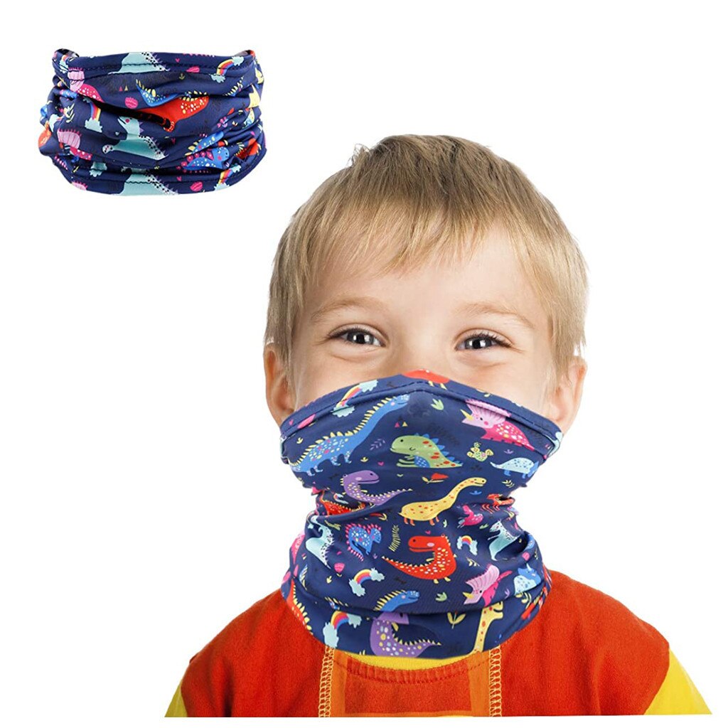 Cagoule de cou en Tube pour enfants, écharpe faciale lavable, Bandana Rave, couvre-chef pour garçons et filles, cyclisme, #25