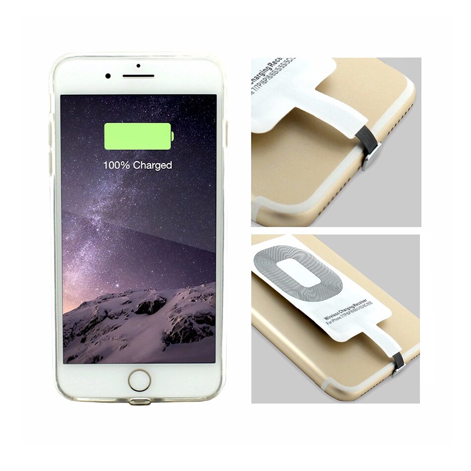 Kephe Universele Qi Draadloze Oplader Ontvanger Adapter Receptor Ontvanger Coil Telefoon Micro Mobiele Telefoon Oplader Voor Android Iphone