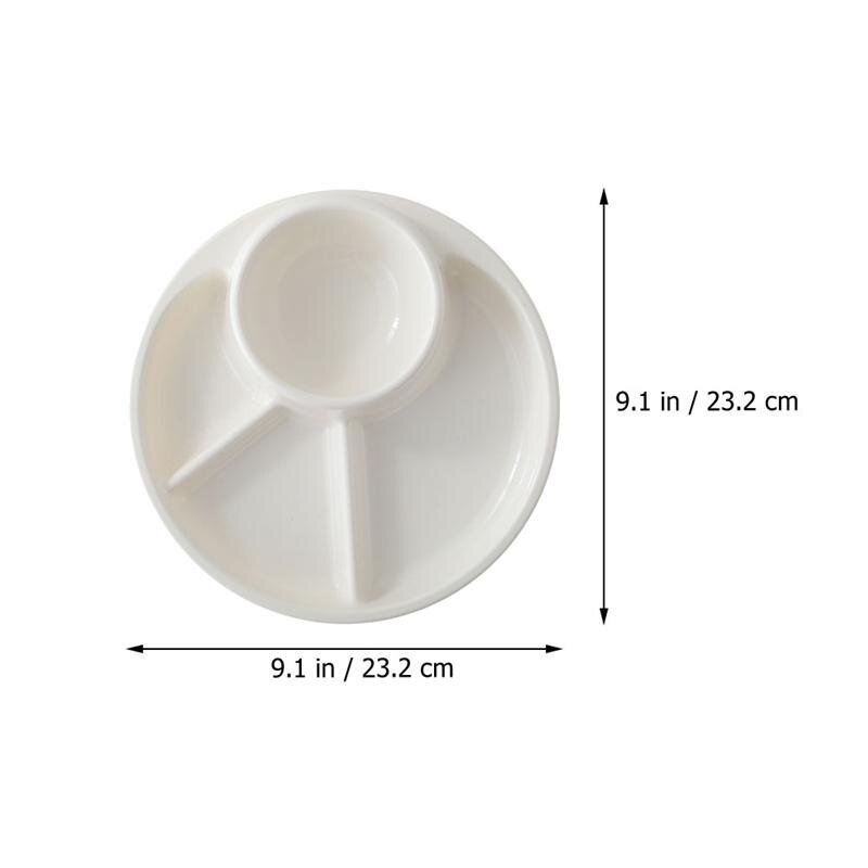 Plato de ración dividido para niños, plato de cocina para reducir la grasa, vajilla de desayuno, subplato cuantitativo para pérdida de peso, 1 ud.