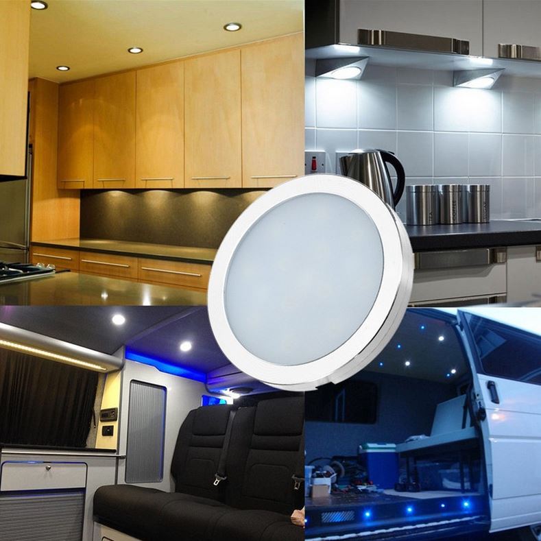6pcs 12V LED Light for Camper Van Caravan Motorhome Trailer Boat Cabinet Light Camping Caravan Accessories
