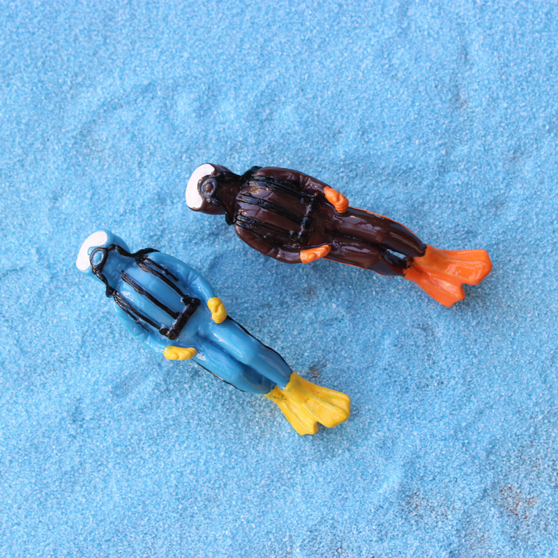 Diver Treasure Chest Box Antique Fish Tank Aquarium Decoration Landscape Ornaments Environmental Protection Resin Craft