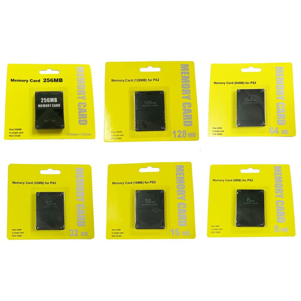 For PS2 8MB/16MB/32MB/64MB/128MB/256MB Memory Card Memory Expansion Cards for Sony Playstation 2 PS2 Black Memory Card