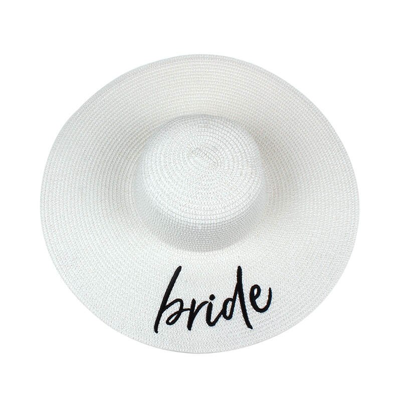 BRIDE bride tribe floppy Summer beach Sun Hats Honeymoon bridesmaid maid of honor party cap hats: BRIDE