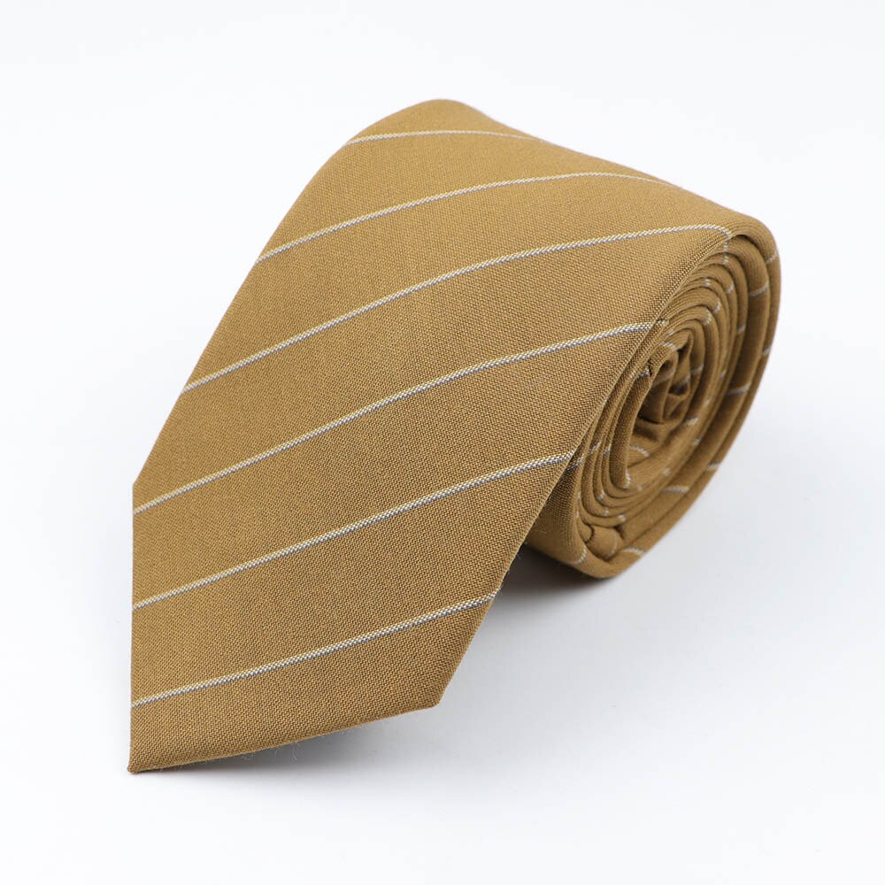 Stil herre blødt kunstigt stof af business jakkesæt stribet 7cm bredde slips mænd små slips halsbånd: 1