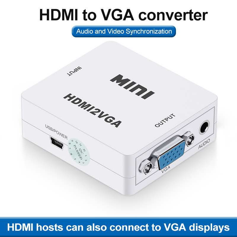 Hdmi Naar Av Scaler Adapter Hd 1080P Video Composiet Converter Box Hdmi Naar Rca Av/Cvsb L/R Video Mini HDMI2AV Ondersteuning Ntsc Pal