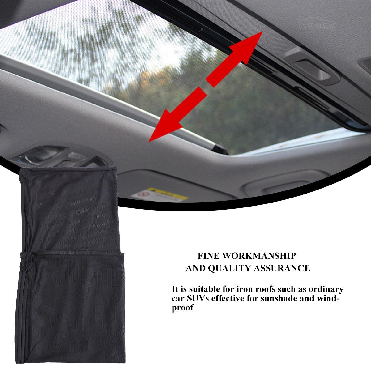 Mosquitera magnética portátil para coche, cortina de gasa transpirable, a prueba de polvo, para techo solar, 1 unidad