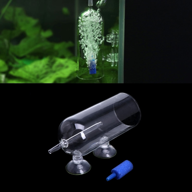 Akvarium glas  co2 diffuser boble luft sten udrensning ilt beluftning