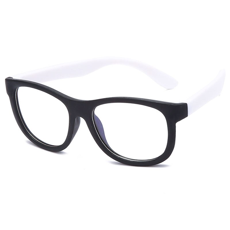 WarBlade freundlicher Gläser Blau Licht Blockieren Gläser Junge Mädchen Computer transparent Brillen freundlicher Optische Rahmen Brillen UV400: Schwarz Weiß