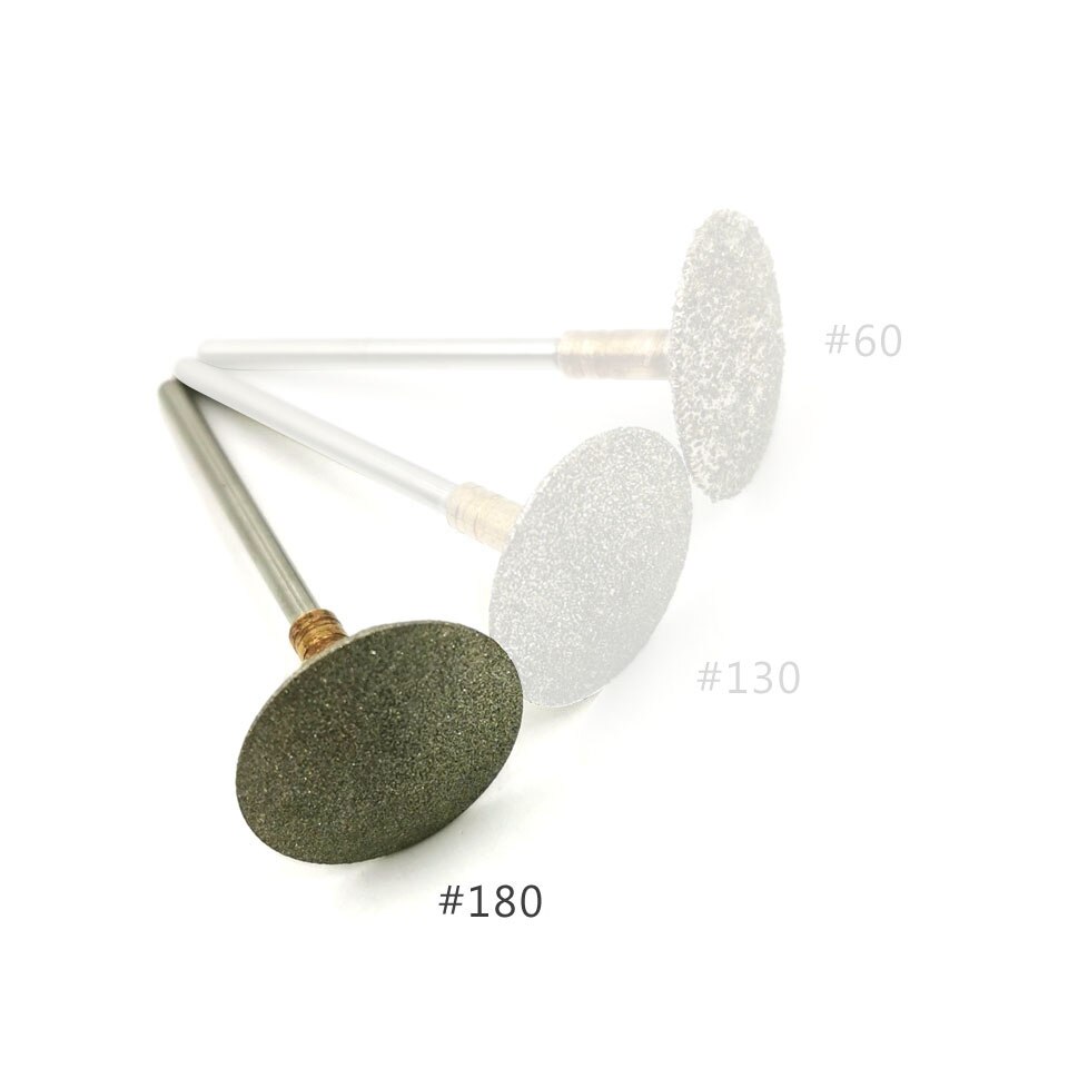 HYTOOS-brocas de diamante para manicura y pedicura, accesorios para taladro de uñas, disco de lijado de Metal de 3/32": 180 Grit