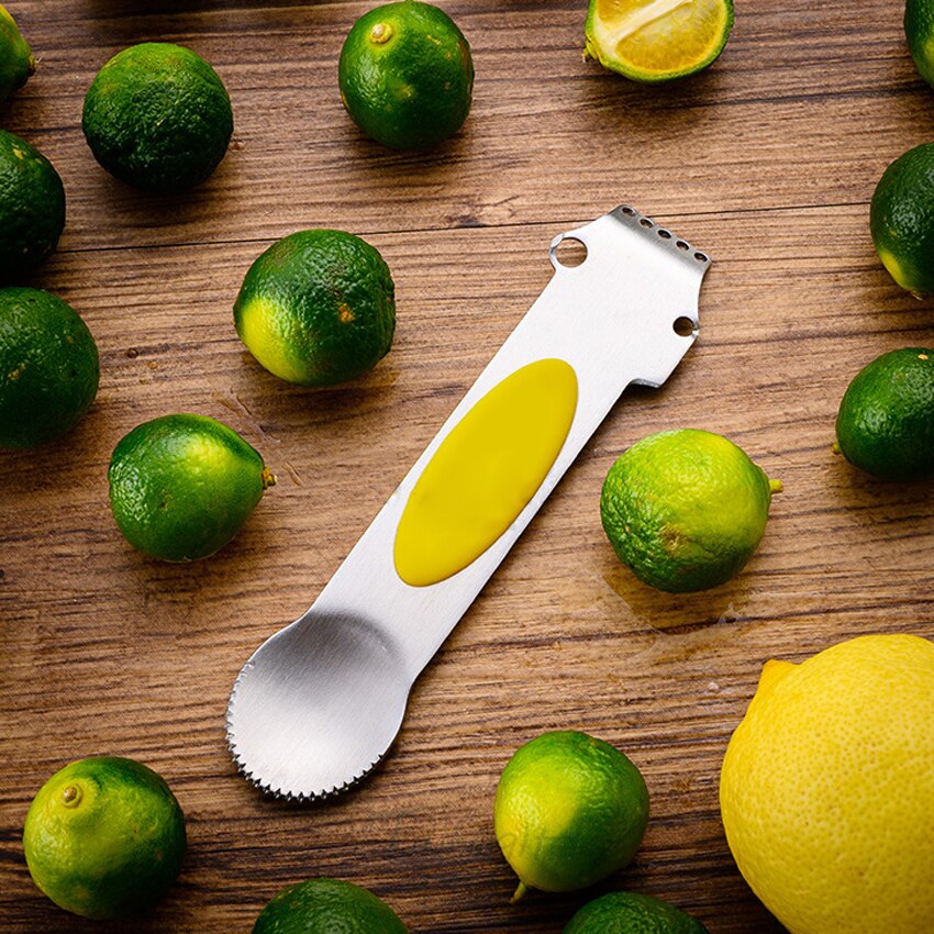 3-in-1 Stainless Steel Lemon Zester Citrus Grater Kitchen Bar Gadget Multi Stainless Steel Blade Grater Zesters Kitchen